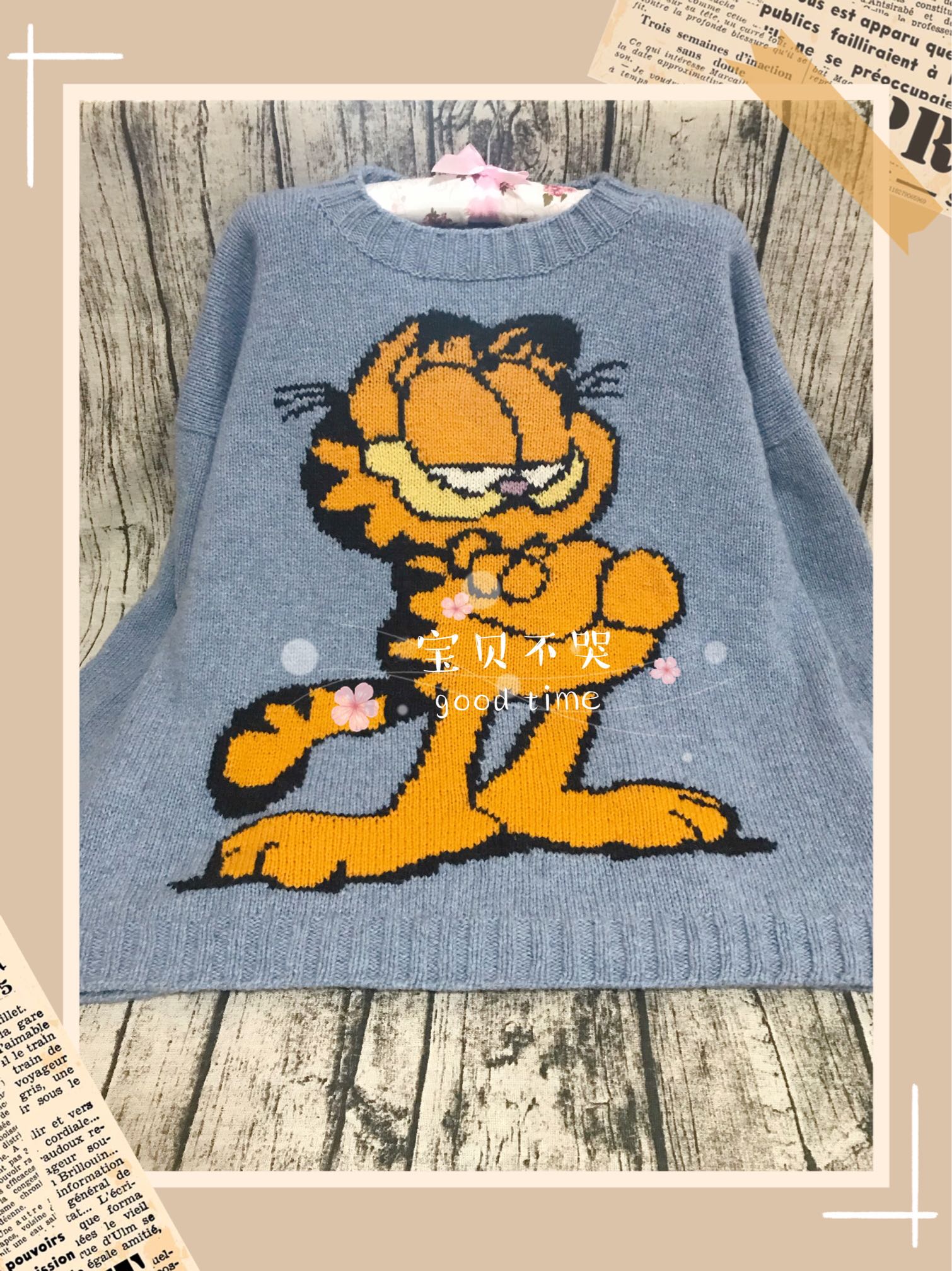 加菲猫儿童卡通图案毛衣