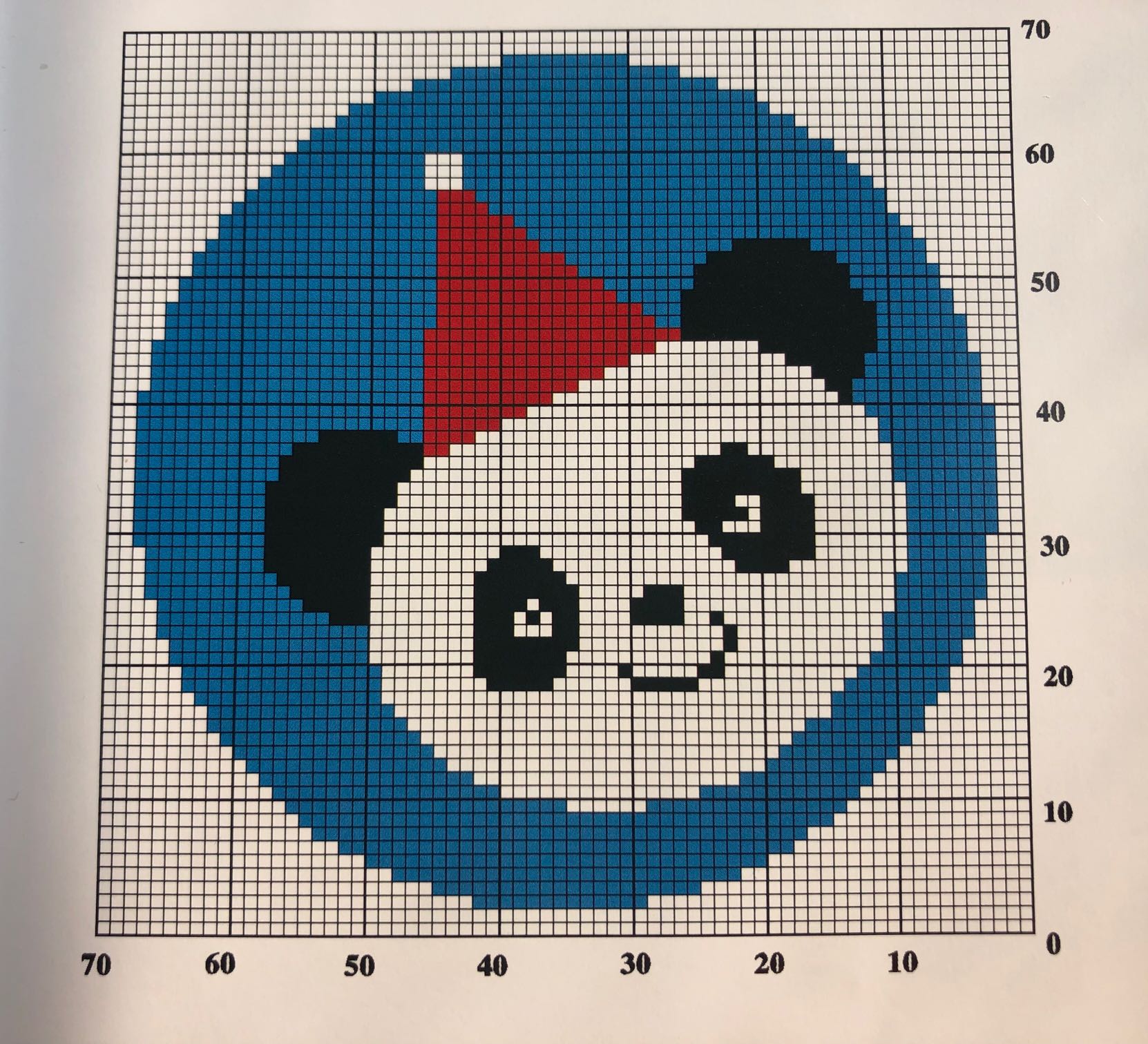 圣诞熊猫图案儿童棒针嵌花套头毛衣