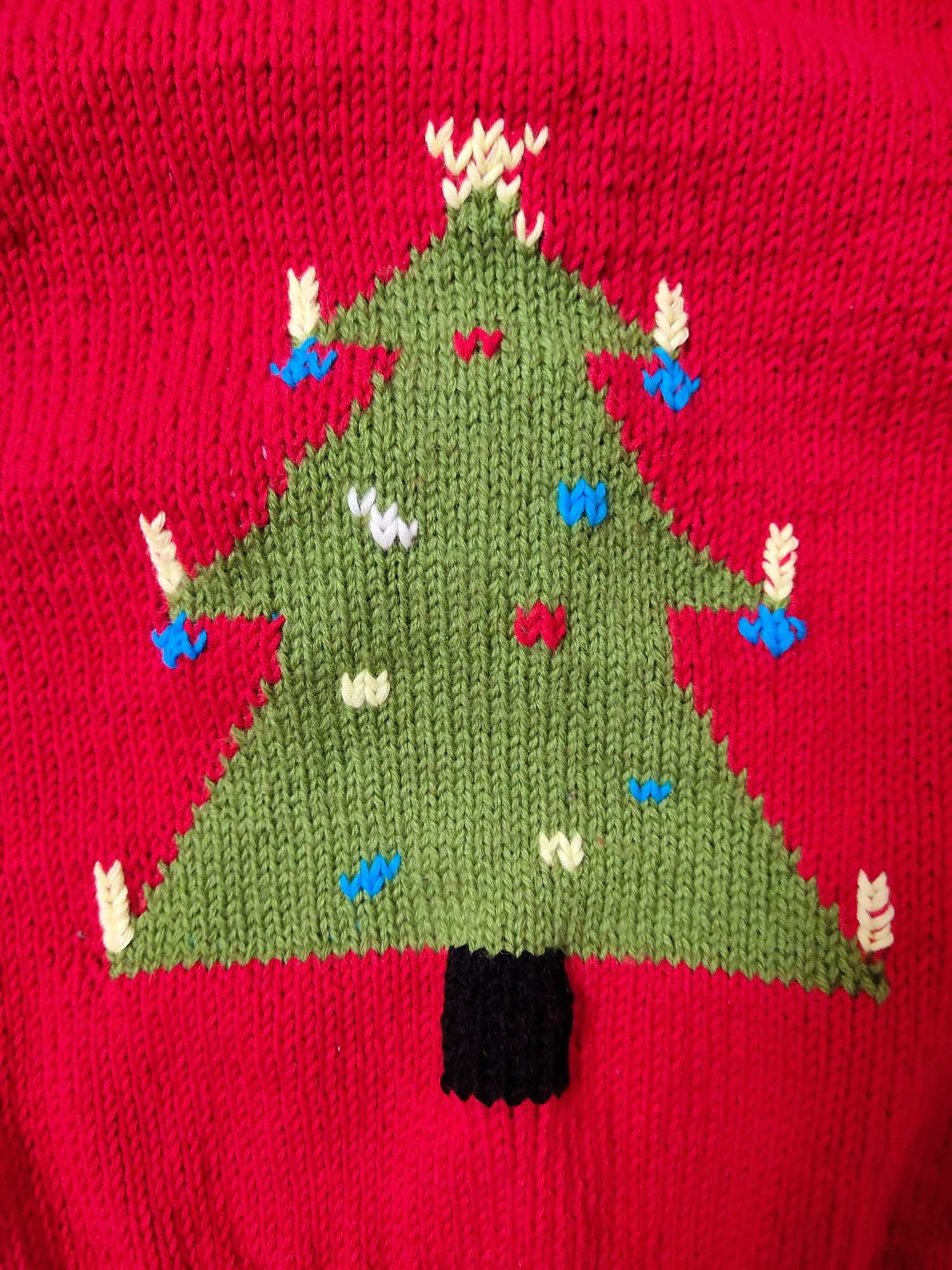 圣诞树图案儿童毛衣