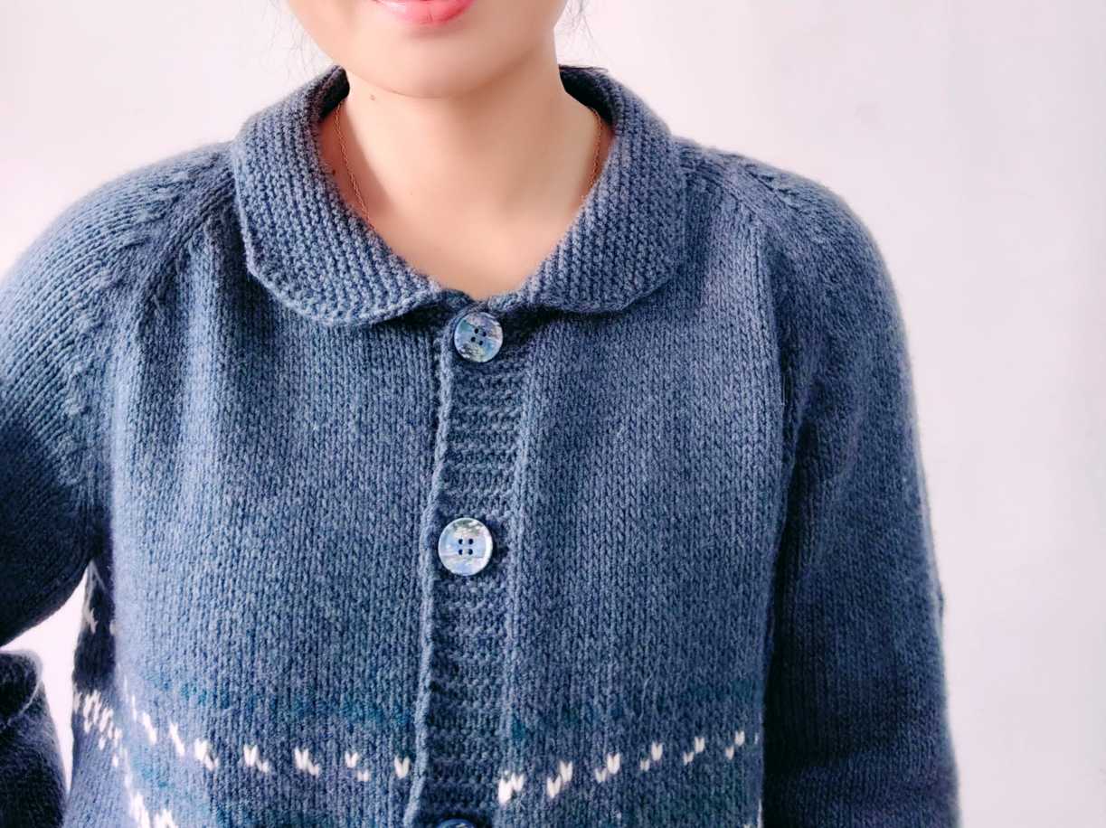 《琼花》小翻领提花开衫 图解教程来啦！