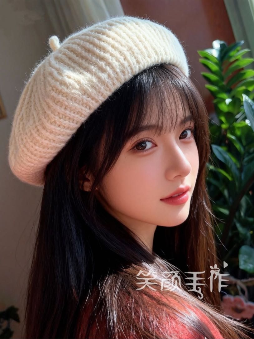 钩针贝雷帽