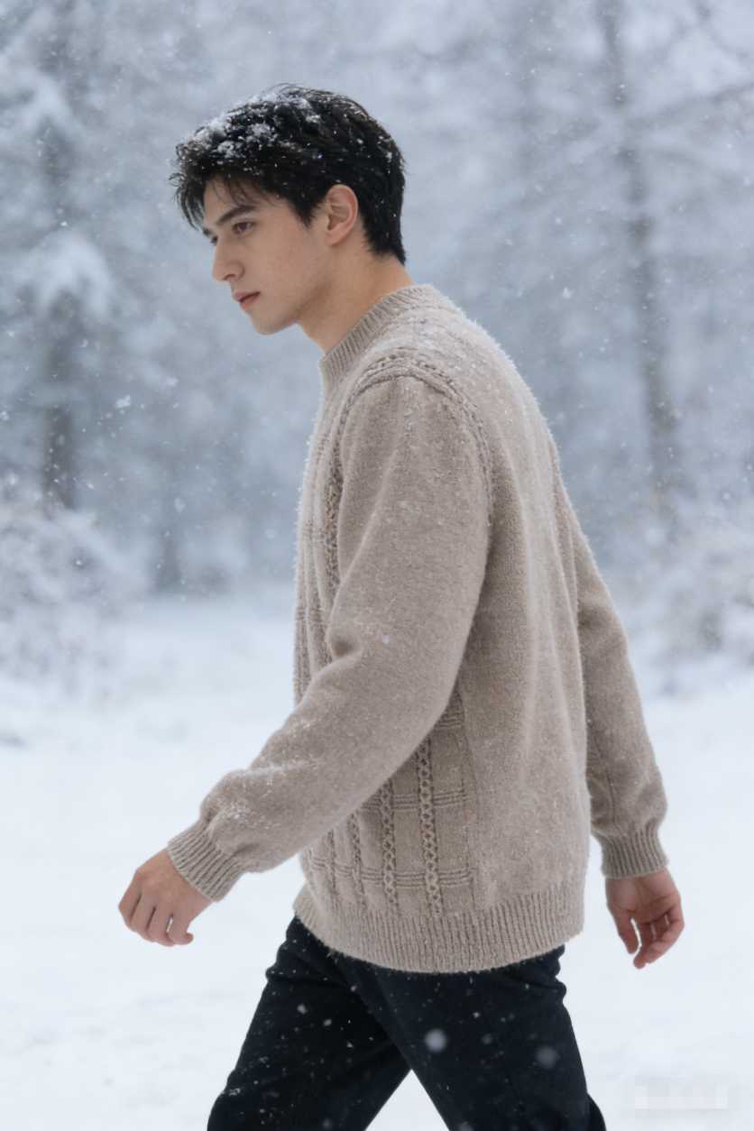 棒针男士毛衣