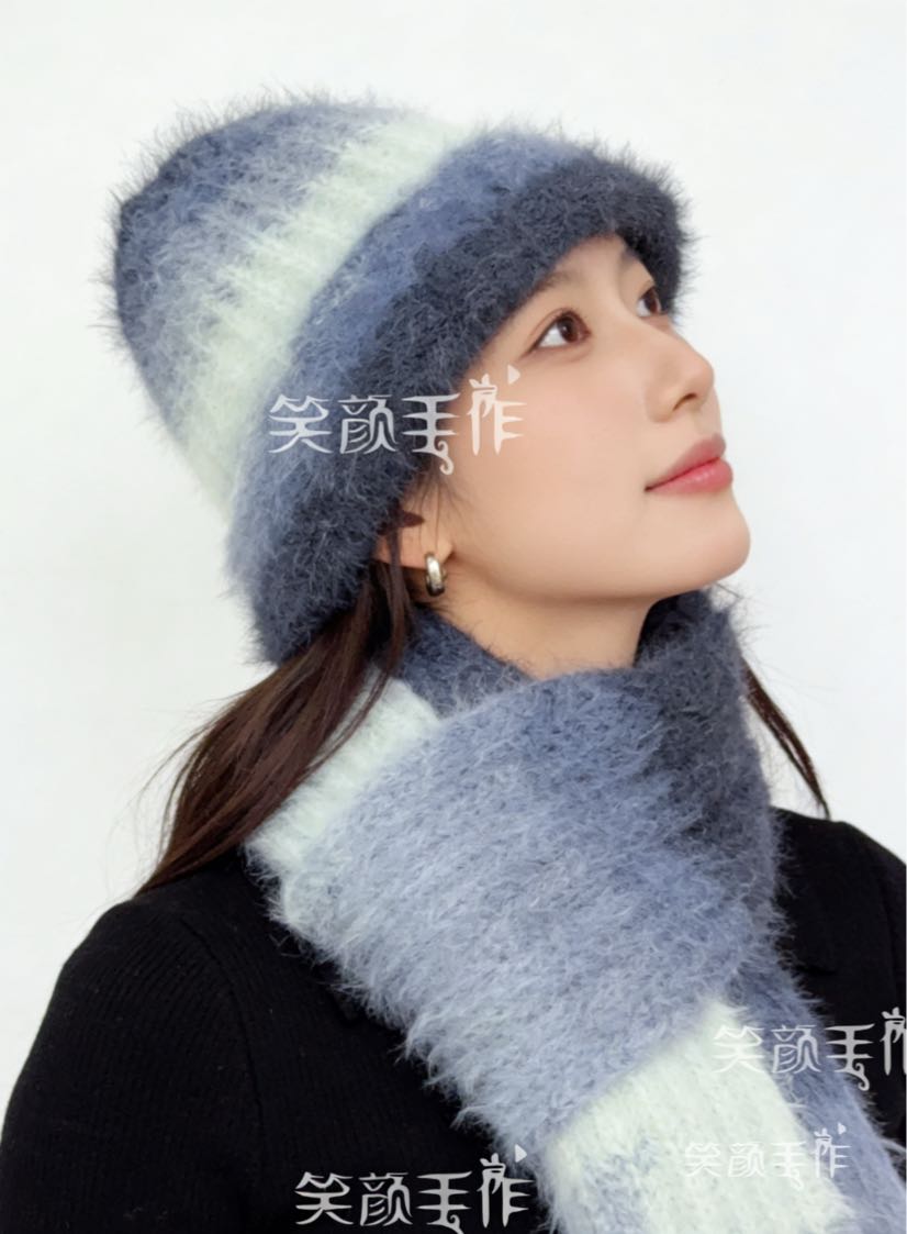 棒针女士围巾帽子