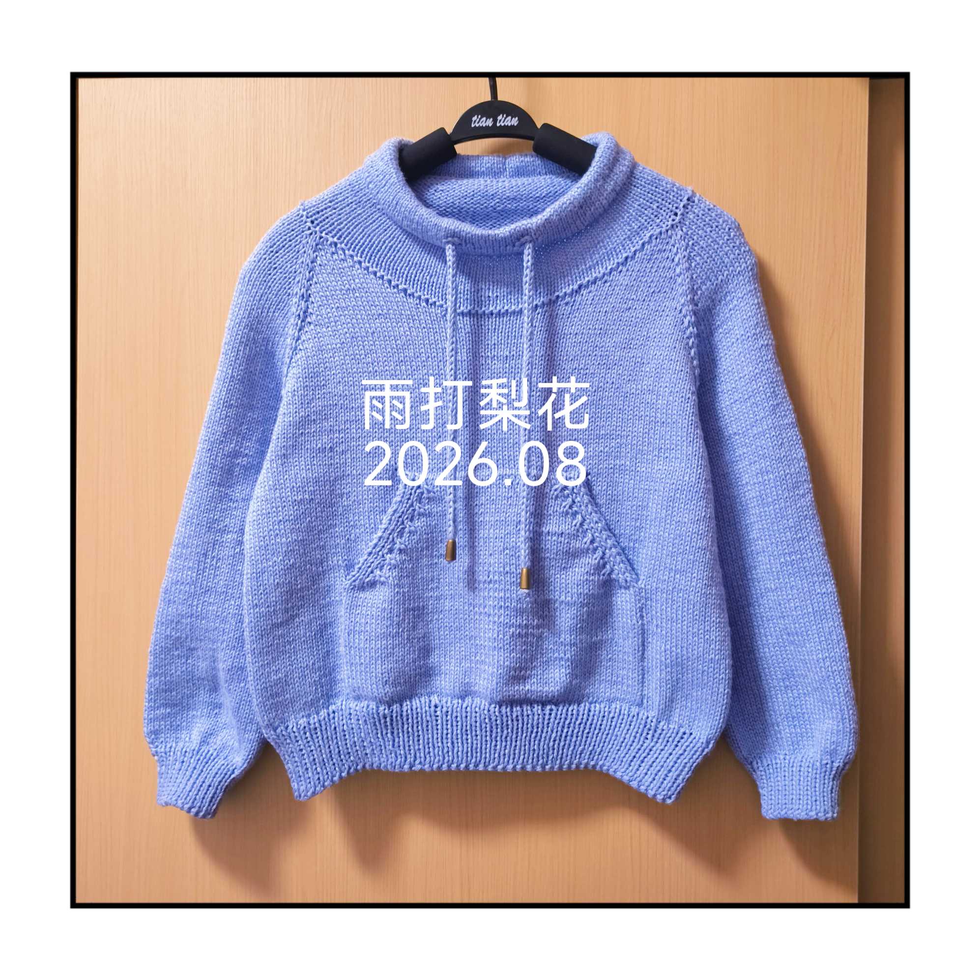 握手服式儿童棒针插肩毛衣