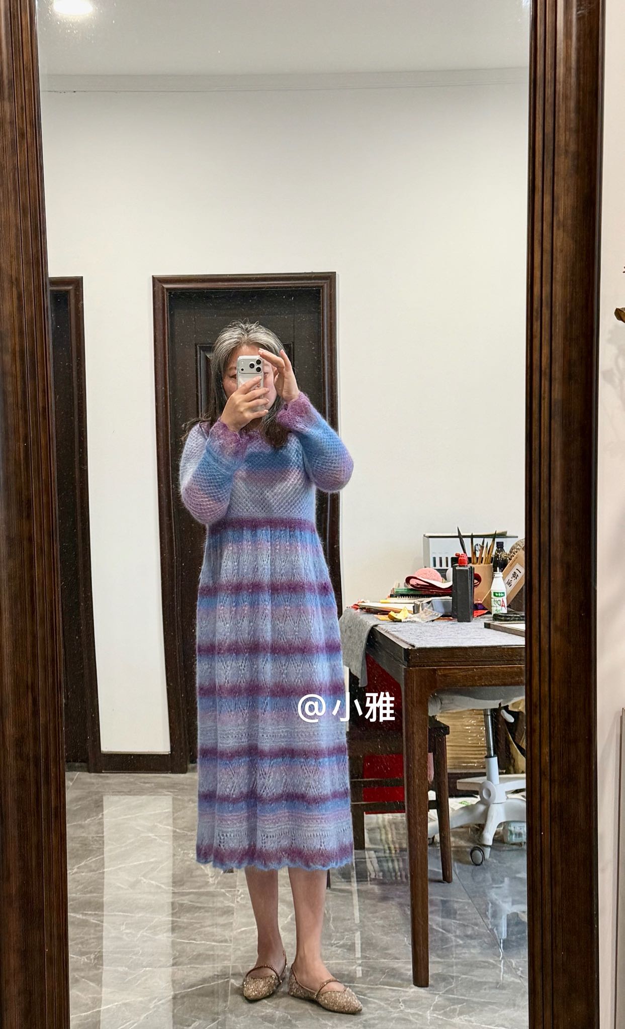 马海毛连衣裙