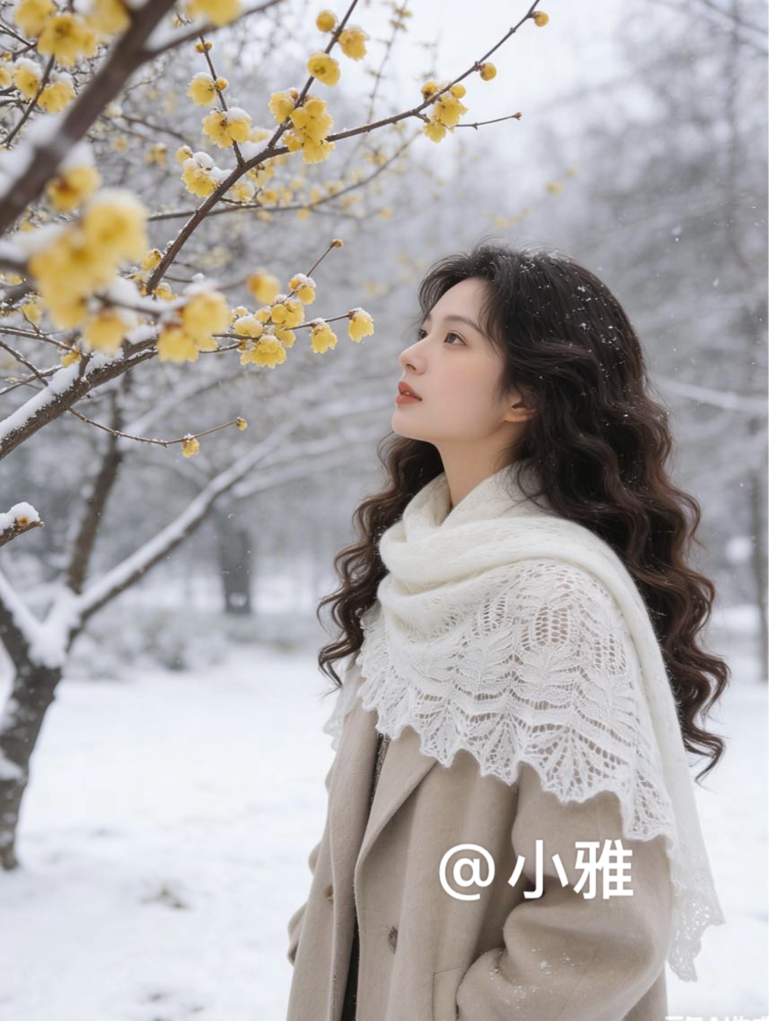 女士棒针披肩