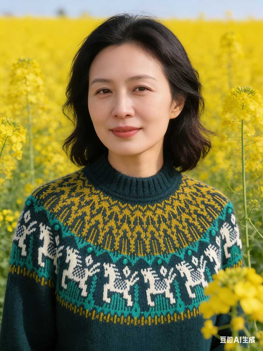 棒针提花毛衣