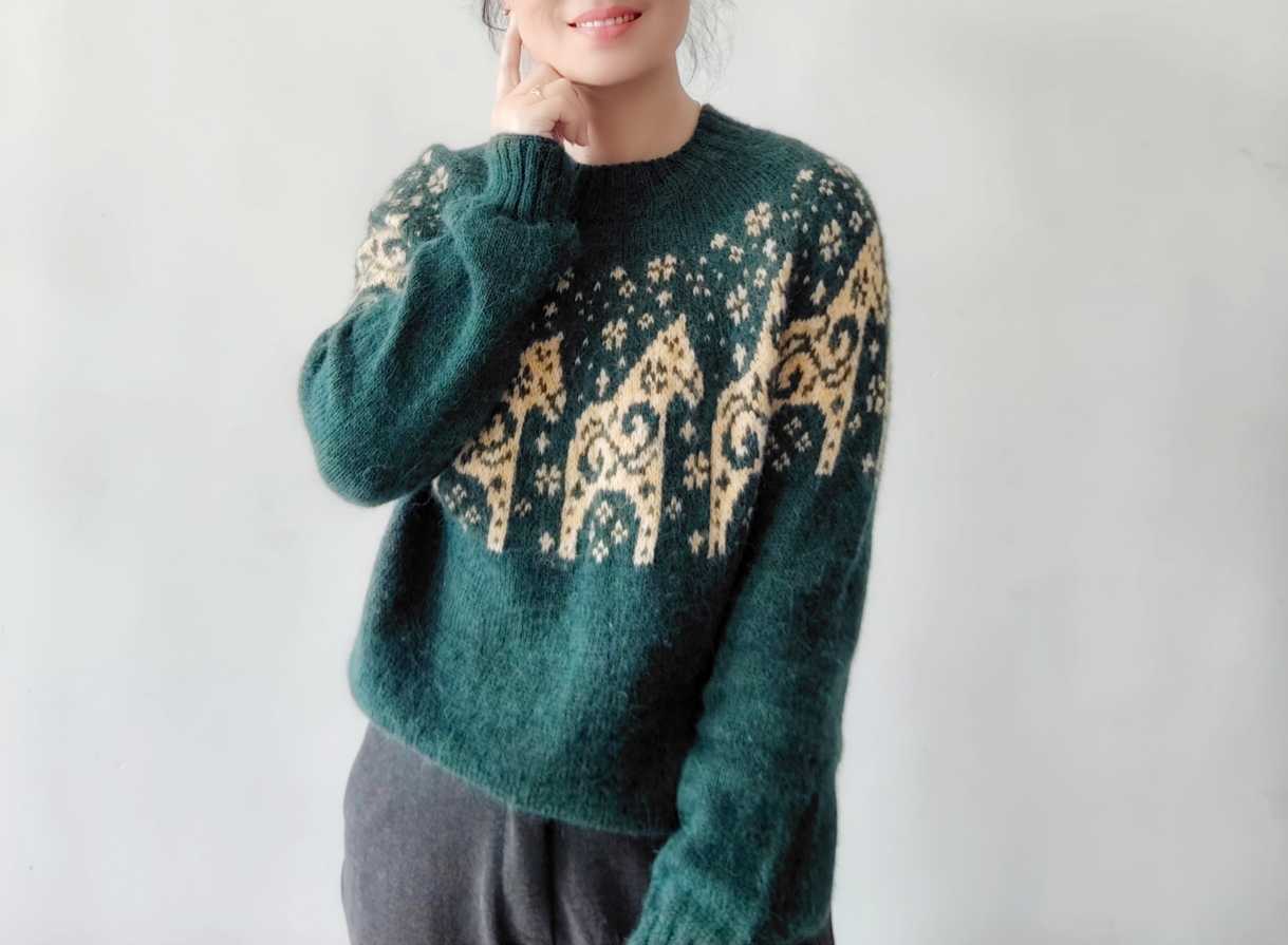 小马提花毛衣