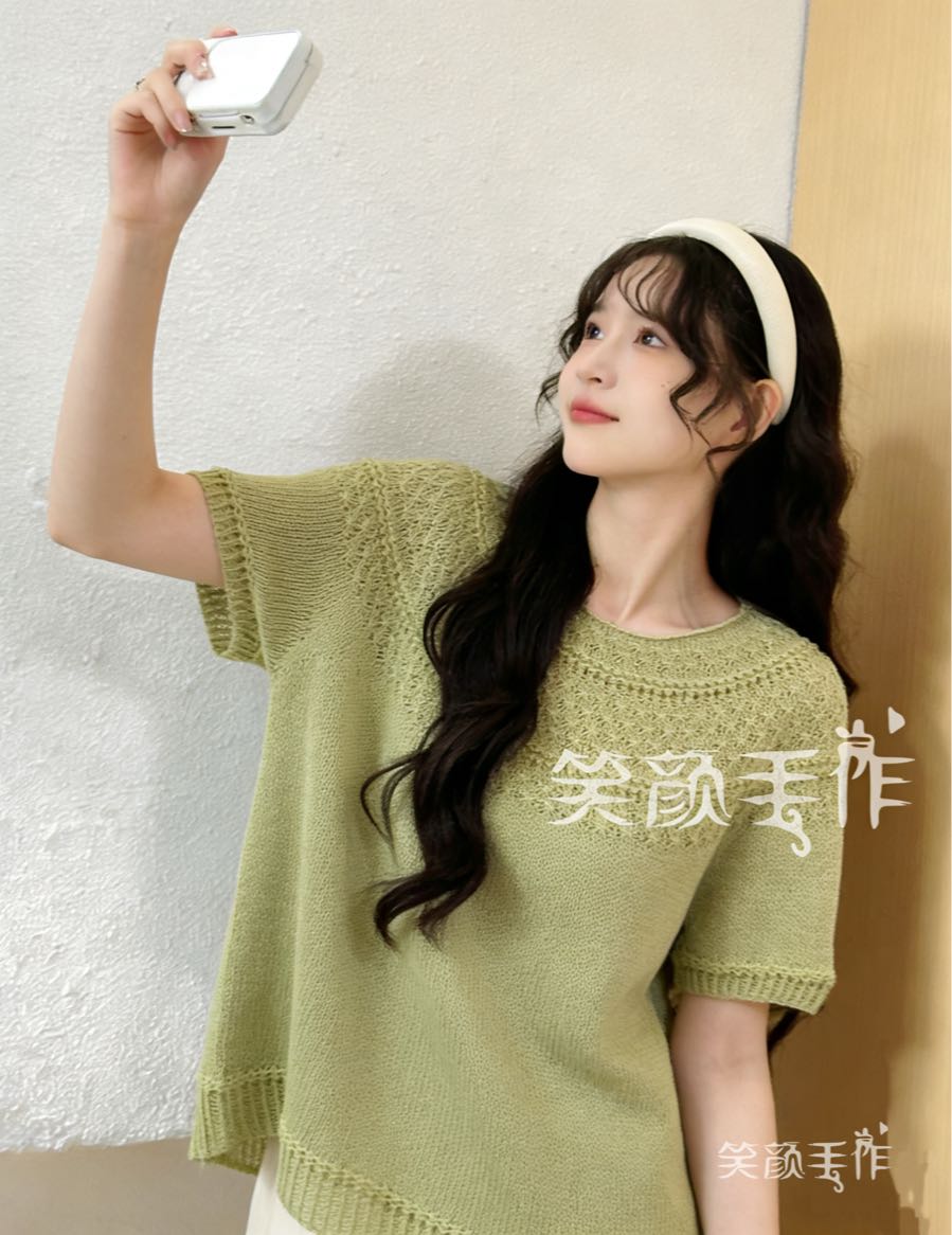 女士棒针短袖