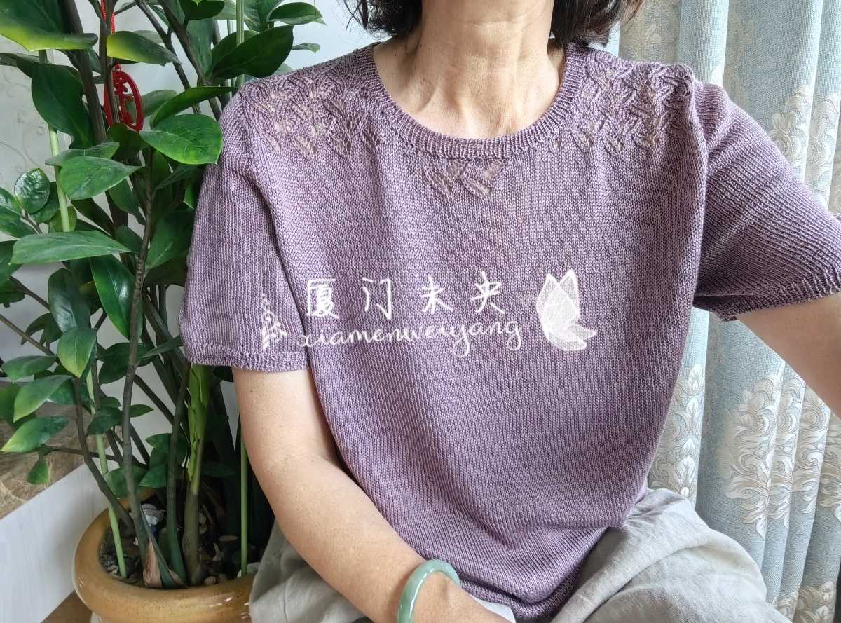 女士棒针短袖