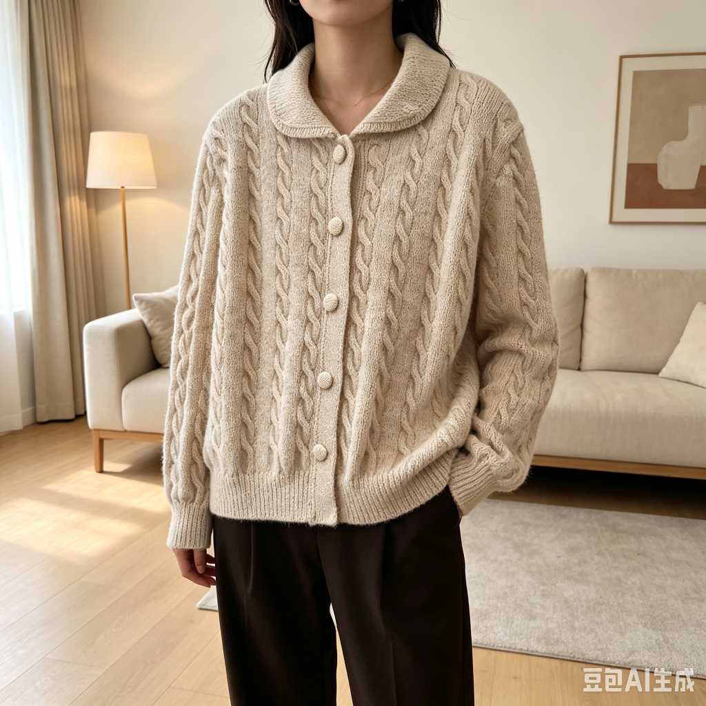 女士棒针开衫