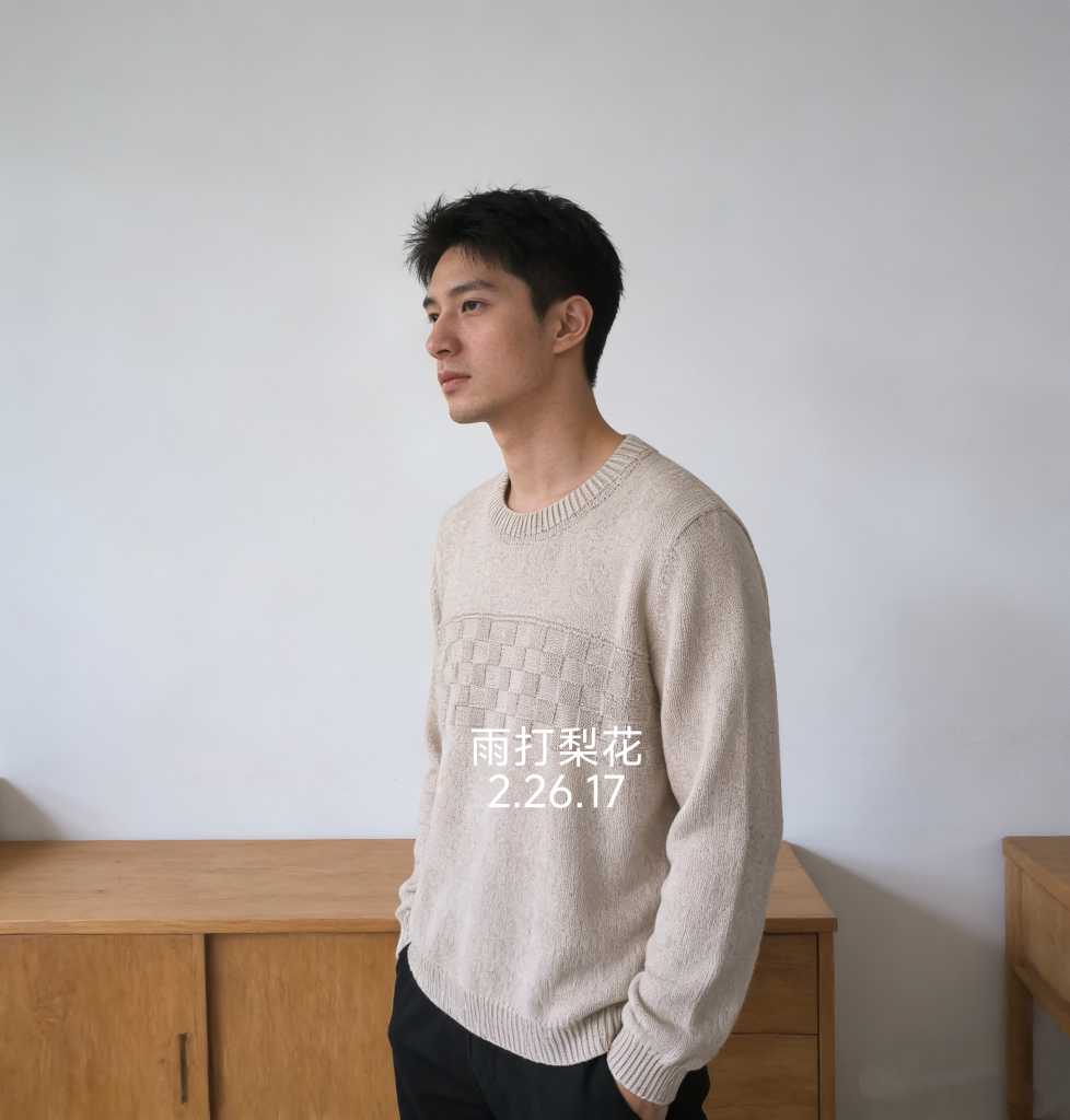 方格花样男士羊毛衫