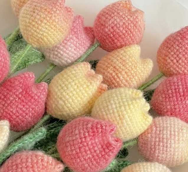 钩针郁金香花束