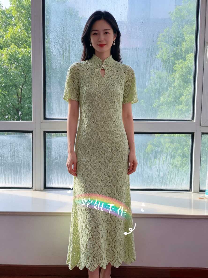 菠萝花样旗袍裙