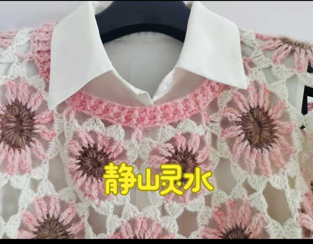 花朵拼花钩衣